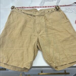 Men's Casual Linen-Blend Shorts in Tan